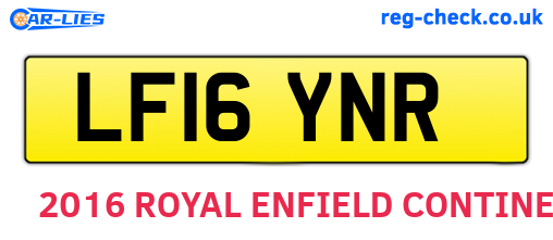 LF16YNR are the vehicle registration plates.