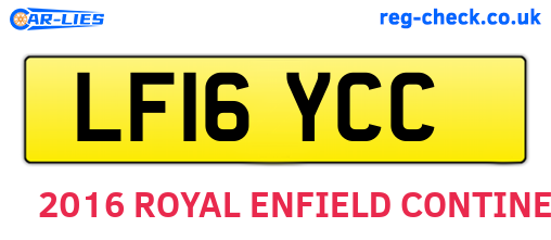 LF16YCC are the vehicle registration plates.