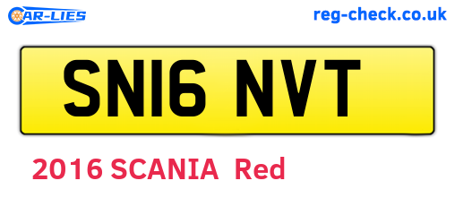 SN16NVT are the vehicle registration plates.