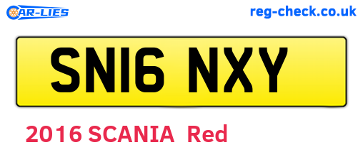 SN16NXY are the vehicle registration plates.
