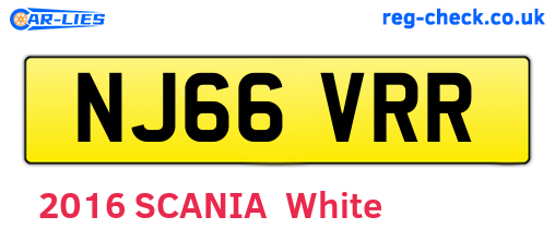 NJ66VRR are the vehicle registration plates.