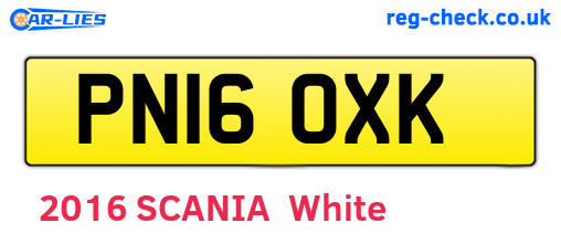 PN16OXK are the vehicle registration plates.
