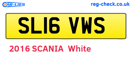 SL16VWS are the vehicle registration plates.