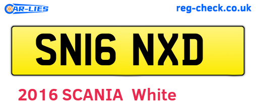 SN16NXD are the vehicle registration plates.