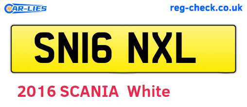 SN16NXL are the vehicle registration plates.
