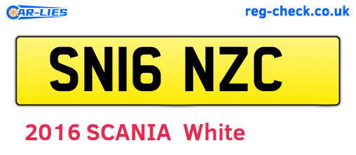 SN16NZC are the vehicle registration plates.