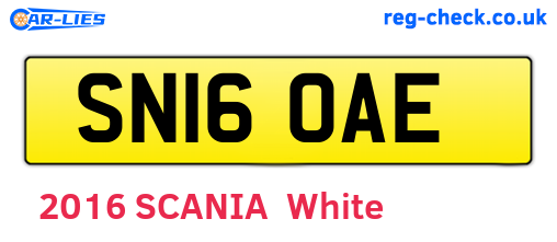 SN16OAE are the vehicle registration plates.