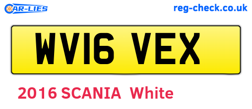 WV16VEX are the vehicle registration plates.