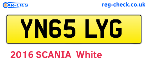 YN65LYG are the vehicle registration plates.