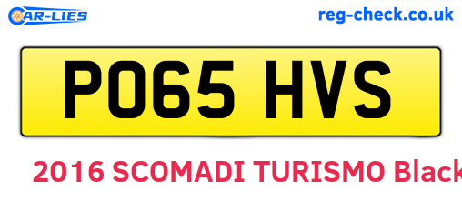 PO65HVS are the vehicle registration plates.