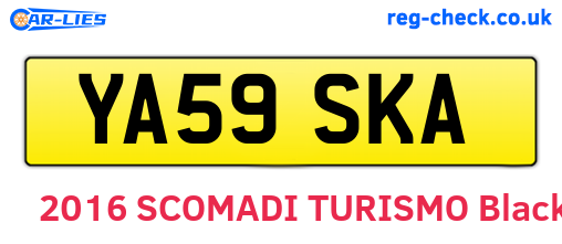 YA59SKA are the vehicle registration plates.