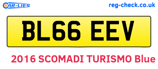 BL66EEV are the vehicle registration plates.
