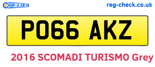 PO66AKZ are the vehicle registration plates.