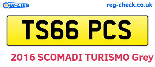 TS66PCS are the vehicle registration plates.