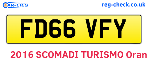 FD66VFY are the vehicle registration plates.