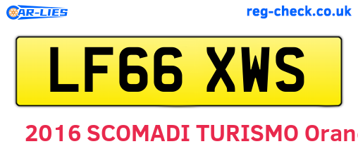 LF66XWS are the vehicle registration plates.