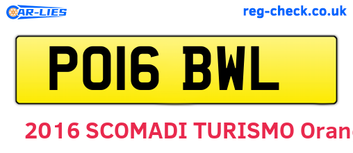 PO16BWL are the vehicle registration plates.