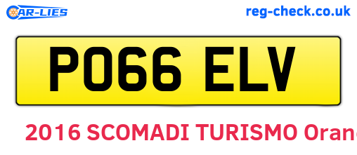 PO66ELV are the vehicle registration plates.