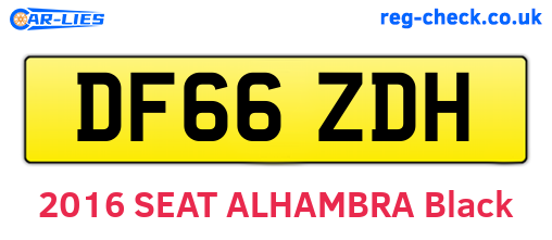 DF66ZDH are the vehicle registration plates.