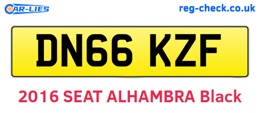 DN66KZF are the vehicle registration plates.