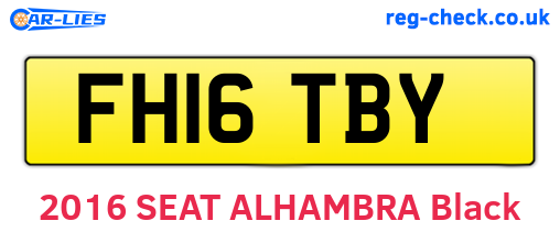 FH16TBY are the vehicle registration plates.