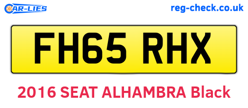 FH65RHX are the vehicle registration plates.