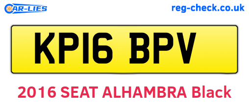 KP16BPV are the vehicle registration plates.