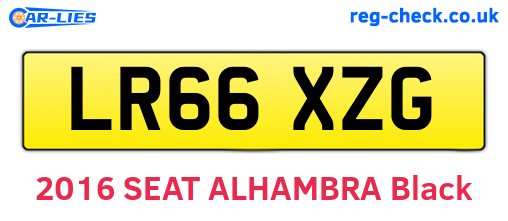 LR66XZG are the vehicle registration plates.