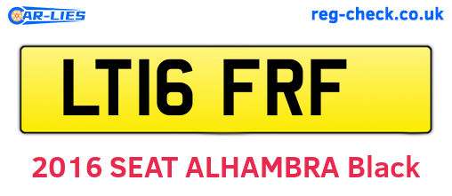 LT16FRF are the vehicle registration plates.