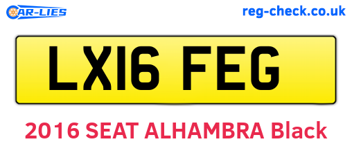 LX16FEG are the vehicle registration plates.