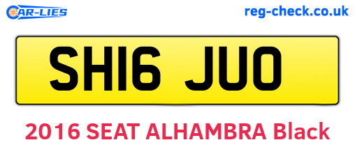 SH16JUO are the vehicle registration plates.