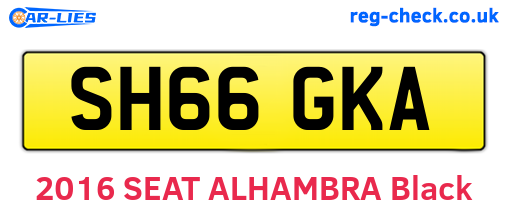 SH66GKA are the vehicle registration plates.
