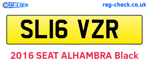 SL16VZR are the vehicle registration plates.