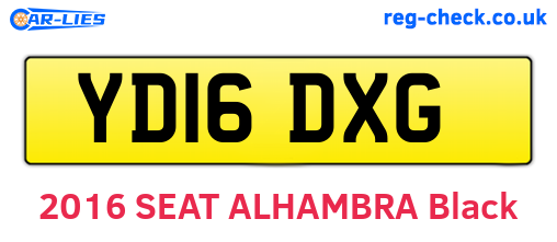 YD16DXG are the vehicle registration plates.