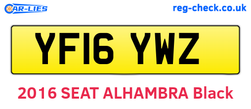YF16YWZ are the vehicle registration plates.