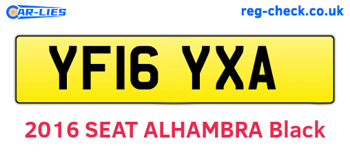 YF16YXA are the vehicle registration plates.