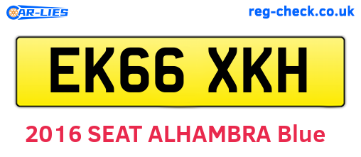 EK66XKH are the vehicle registration plates.
