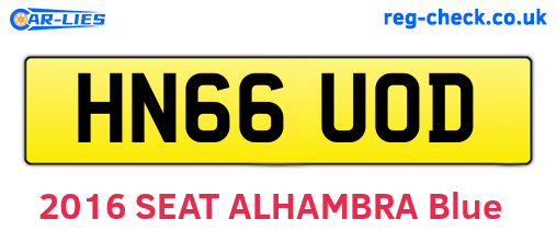 HN66UOD are the vehicle registration plates.