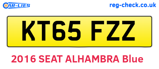 KT65FZZ are the vehicle registration plates.