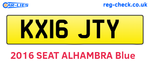 KX16JTY are the vehicle registration plates.