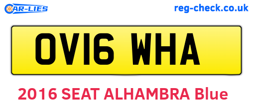 OV16WHA are the vehicle registration plates.