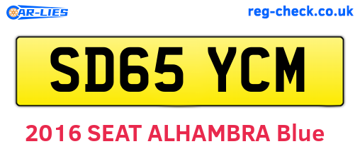 SD65YCM are the vehicle registration plates.