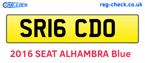 SR16CDO are the vehicle registration plates.
