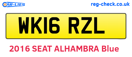 WK16RZL are the vehicle registration plates.