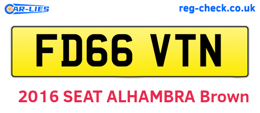 FD66VTN are the vehicle registration plates.
