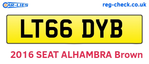 LT66DYB are the vehicle registration plates.