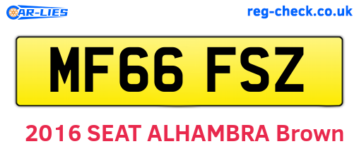 MF66FSZ are the vehicle registration plates.