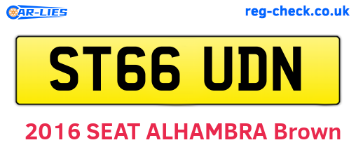 ST66UDN are the vehicle registration plates.