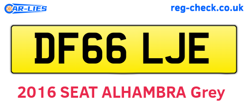 DF66LJE are the vehicle registration plates.