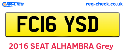 FC16YSD are the vehicle registration plates.